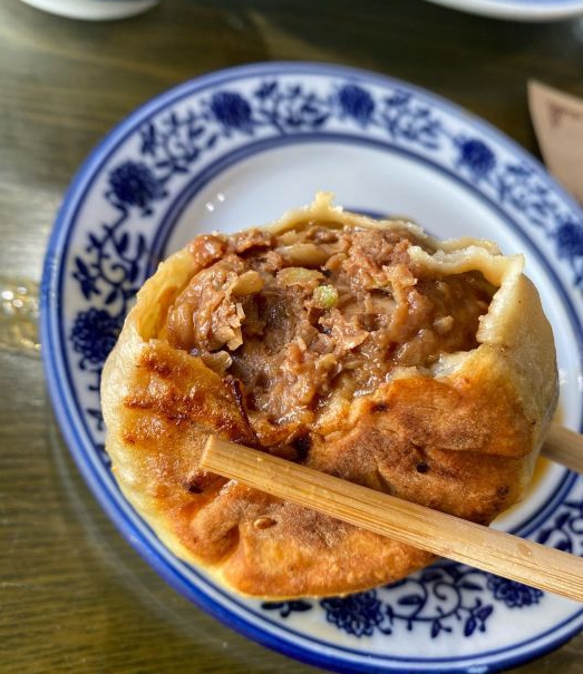 北京传统小吃天桥茶汤李 门丁肉饼牛肉饼即食熟食门钉馅饼