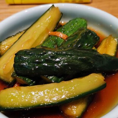 北京醉面肉酱面是一绝 酸甜瓜条 黄瓜条即食凉菜配菜下饭