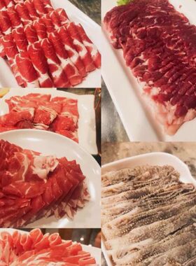 清真聚宝源北京羊肉片牛肉片火锅