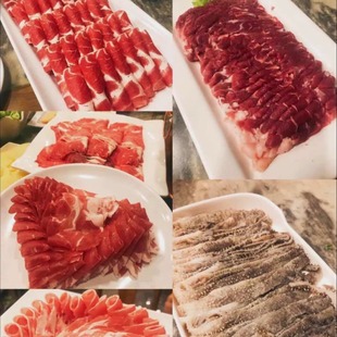 北京牛街聚宝源火锅店牛肉片羊肉片现切涮肉新鲜半成品保质期20天