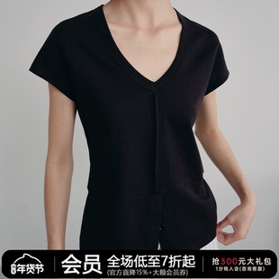JCAESAR V-NECK TEE V领半开襟短袖 抗皱飞袖 3扣门襟百搭