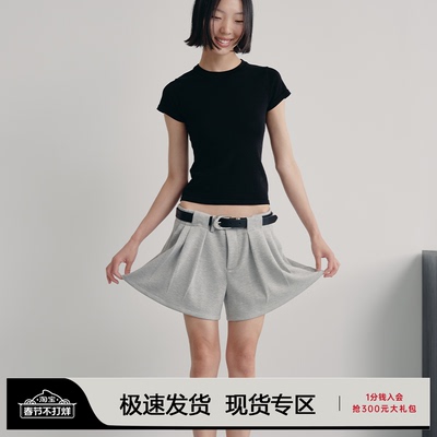 JCAESAR SHORT CULOTS 天丝短裙裤 无腰头打褶 软糯 微A字半身裙