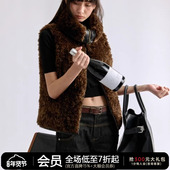 WOMEN 双面穿皮草马甲 90%白鸭绒 JCAESAR 排骨羽绒服 保暖御寒