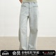 直筒裤 JCAESAR 自然水洗 土耳其丹宁 WOMEN 浅蓝香蕉牛仔裤