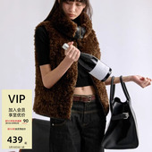 排骨羽绒服 JCAESAR 90%白鸭绒 双面穿皮草马甲 保暖御寒 WOMEN