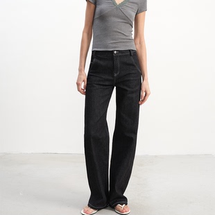 复古水洗挺阔直筒牛仔裤 JCAESAR 精选优质棉 弹力直筒原牛 WOMEN