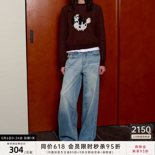 JCAESAR WOMEN 水洗蓝直筒牛仔裤 土耳其丹宁 经典浅蓝猫须