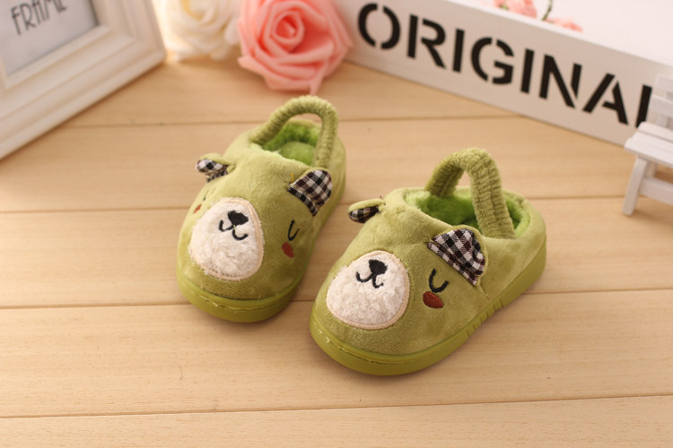 Pantoufles enfants en autre pour hiver - semelle caoutchouc antidérapant - Ref 1011034 Image 3