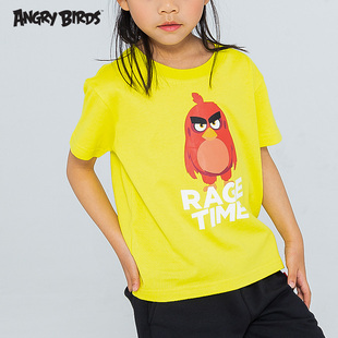 小鸟 BIRD2020夏季 ANGRY 愤怒 新款 女童纯棉T恤ABKTE202224F