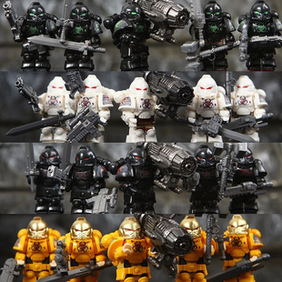 兼容积木人仔暗源星际终结者星际骑士圣堂极限战士积木玩具
