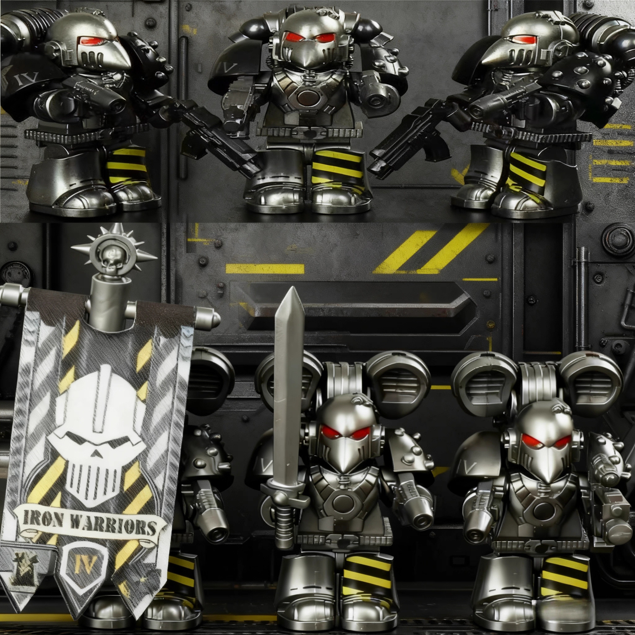 2025新款禁军荷鲁斯之子MK6人仔星际战士40k战锤极限战士积木玩具