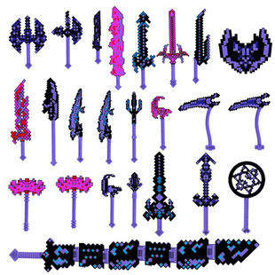 2026新款我的世界全套人仔武器包史蒂夫末影龙镰刀剑盾牌拼装玩具