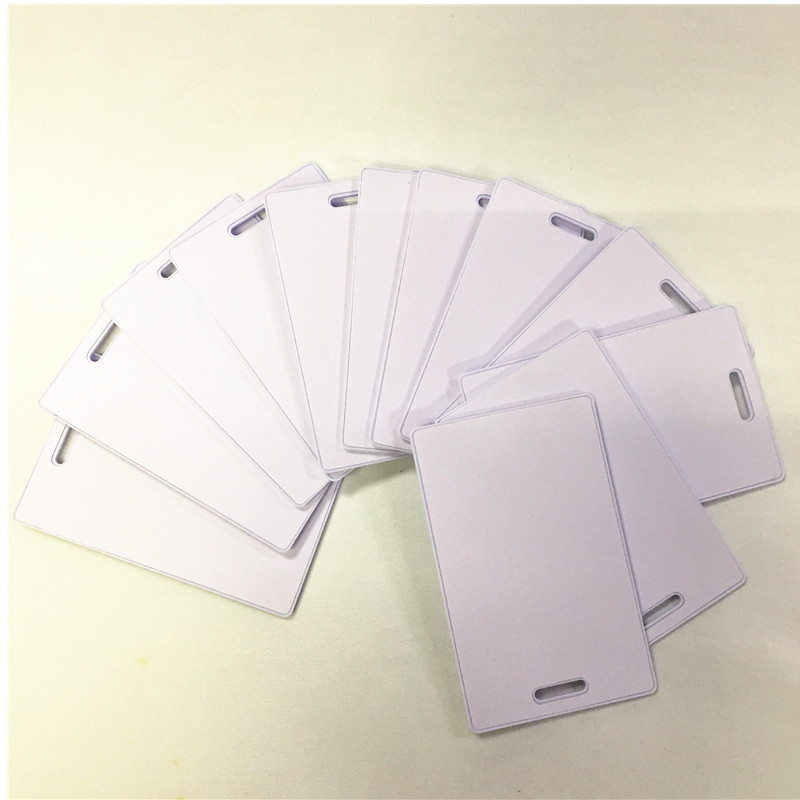 门禁ID厚卡 EM 白卡125KHZ 考勤卡 TK4100 打孔感应卡 射频卡