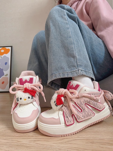 可爱风厚底百搭板鞋女