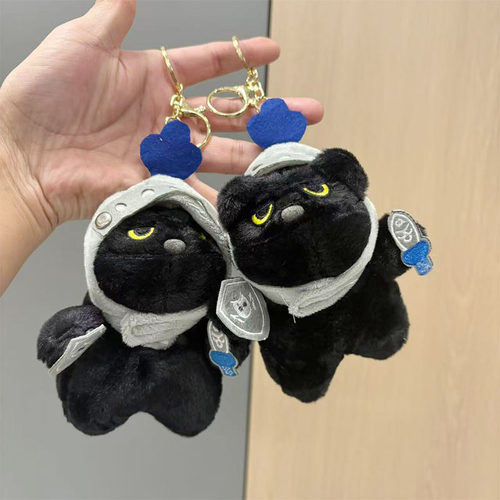 骑士憨猫可爱娃娃陪伴礼物创意憨憨喵毛绒挂件情侣背包挂饰批货