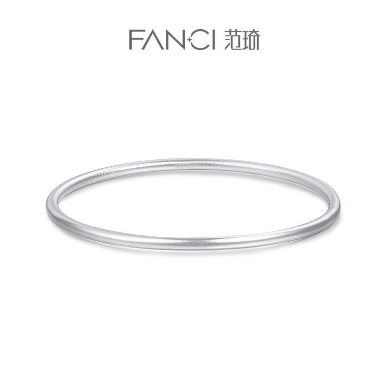 Fanci范琦 古法手镯999足银经典银手镯女精致生日礼物送女友