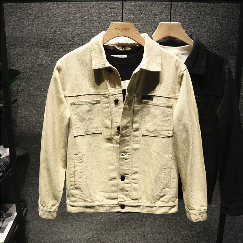 休闲款夹克翻领潮流百搭牛仔外套