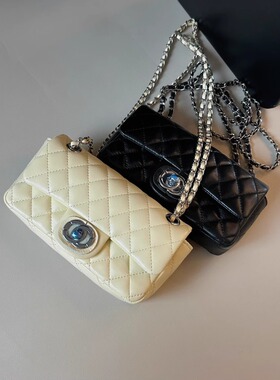 【833#编码】小香风中古款迷你CF斜挎包菱格链条包单肩包小包