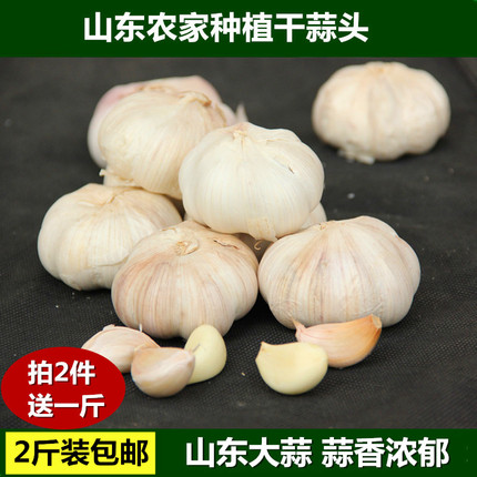 2025农家自种大蒜头紫皮蒜山东特产金乡干蒜头干货蔬菜2斤装包邮