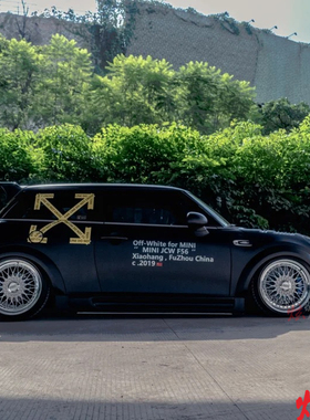 适用于迷你MINIF56车贴拉花 cooperf60r55 潮牌Off-White for贴纸