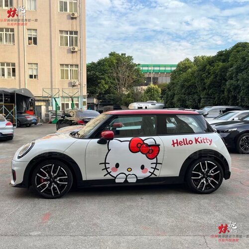 宝马MINI JCW凯蒂猫车贴拉花电动MINI CooperF56J01 F54 R60 贴纸