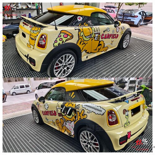 宝马MINI COUPE加菲猫车贴拉花JCW Cooper星愿萤火虫海豚海鸥贴纸