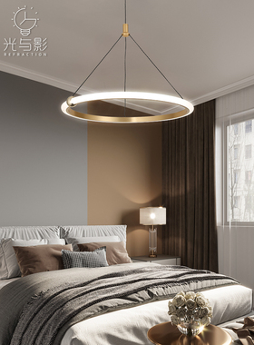 极简异形客厅吊灯北欧餐厅灯原创设计师卧室2023年新款轻奢灯具