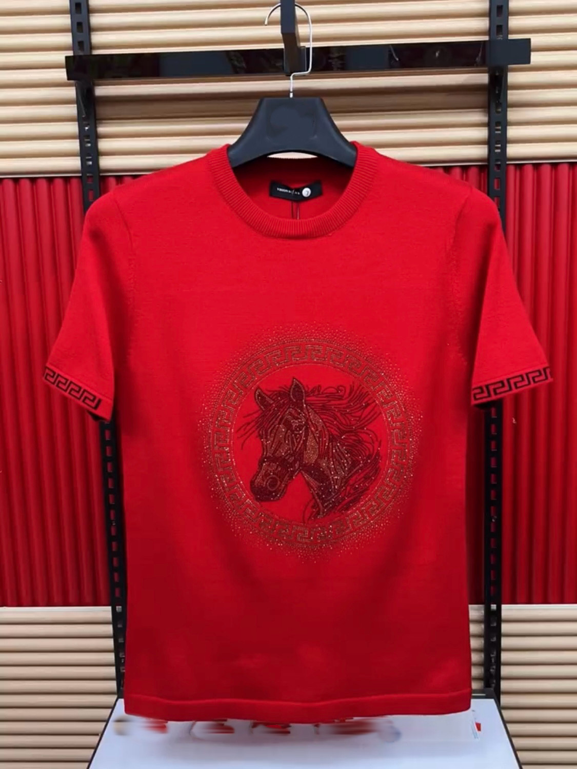 冬季男士圆领短袖针织衫2025时尚潮流烫钻百搭休闲气质本命年毛衫,男装,针织衫/毛衣,淘宝优惠券,粉丝福利购,淘宝优惠卷