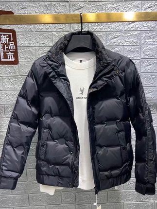 冬季新款男士轻薄立领羽绒棉服时尚百搭简约气质青年保暖外套2024