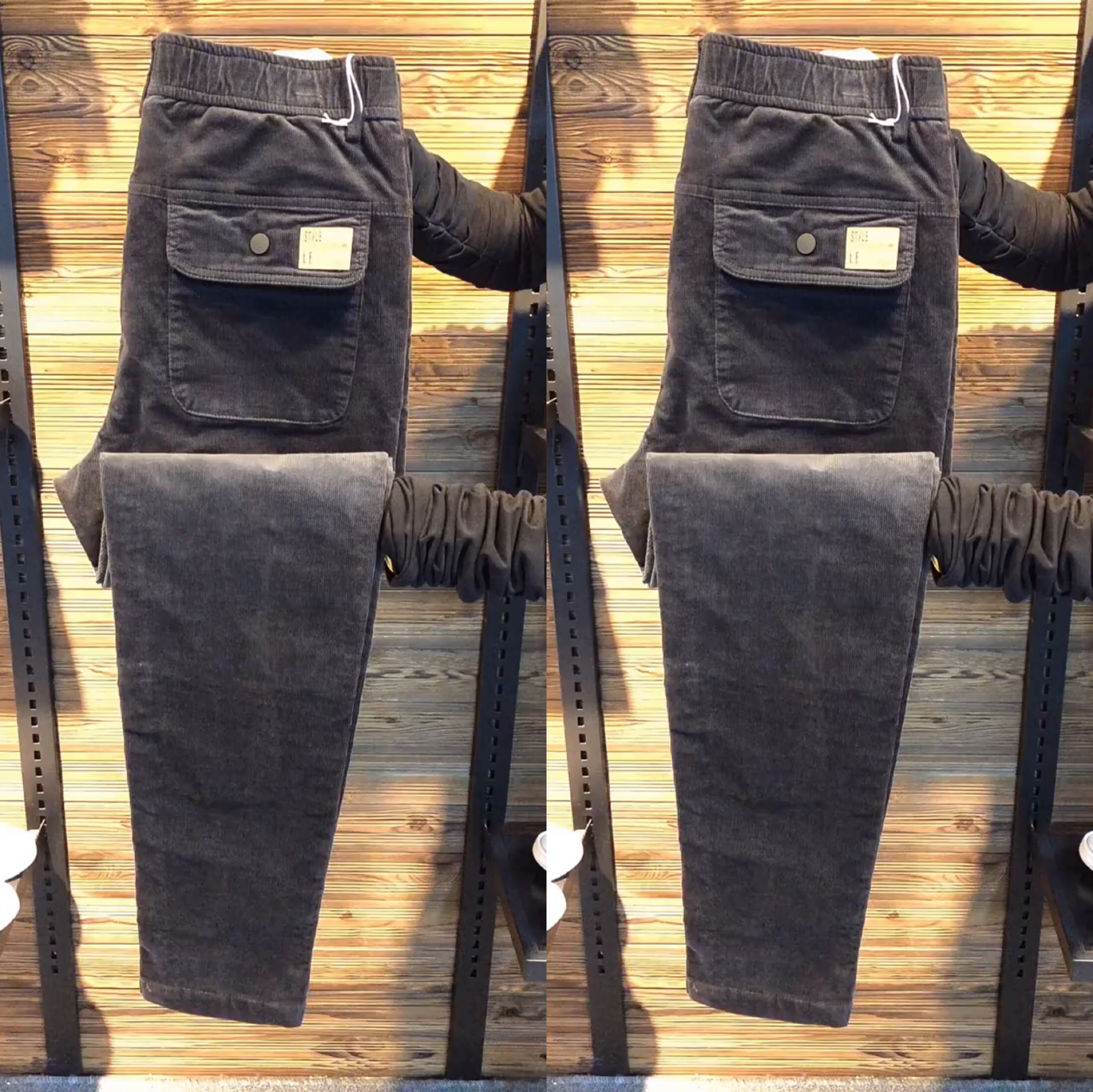 休闲裤灯芯绒小脚修身男裤时尚潮