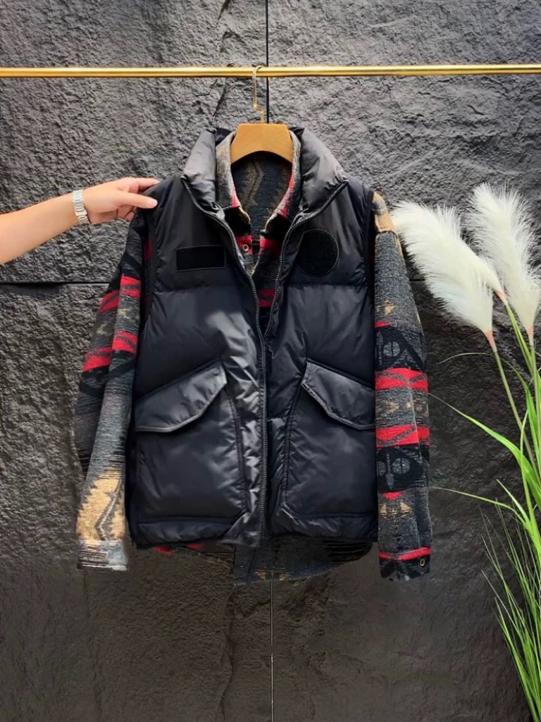 2025冬季新款棉服马甲男工装立领