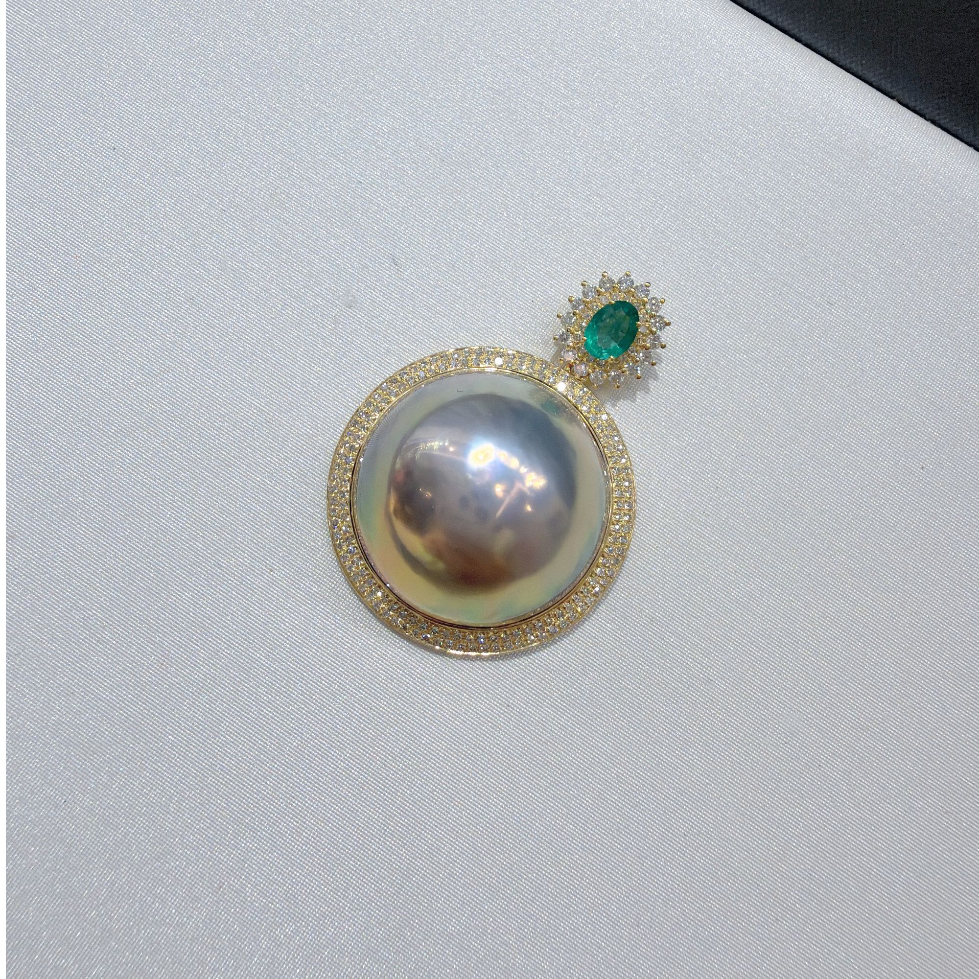 祖师马奄美大岛马贝珍珠吊坠21-22mm （k黄）  2642H00DY