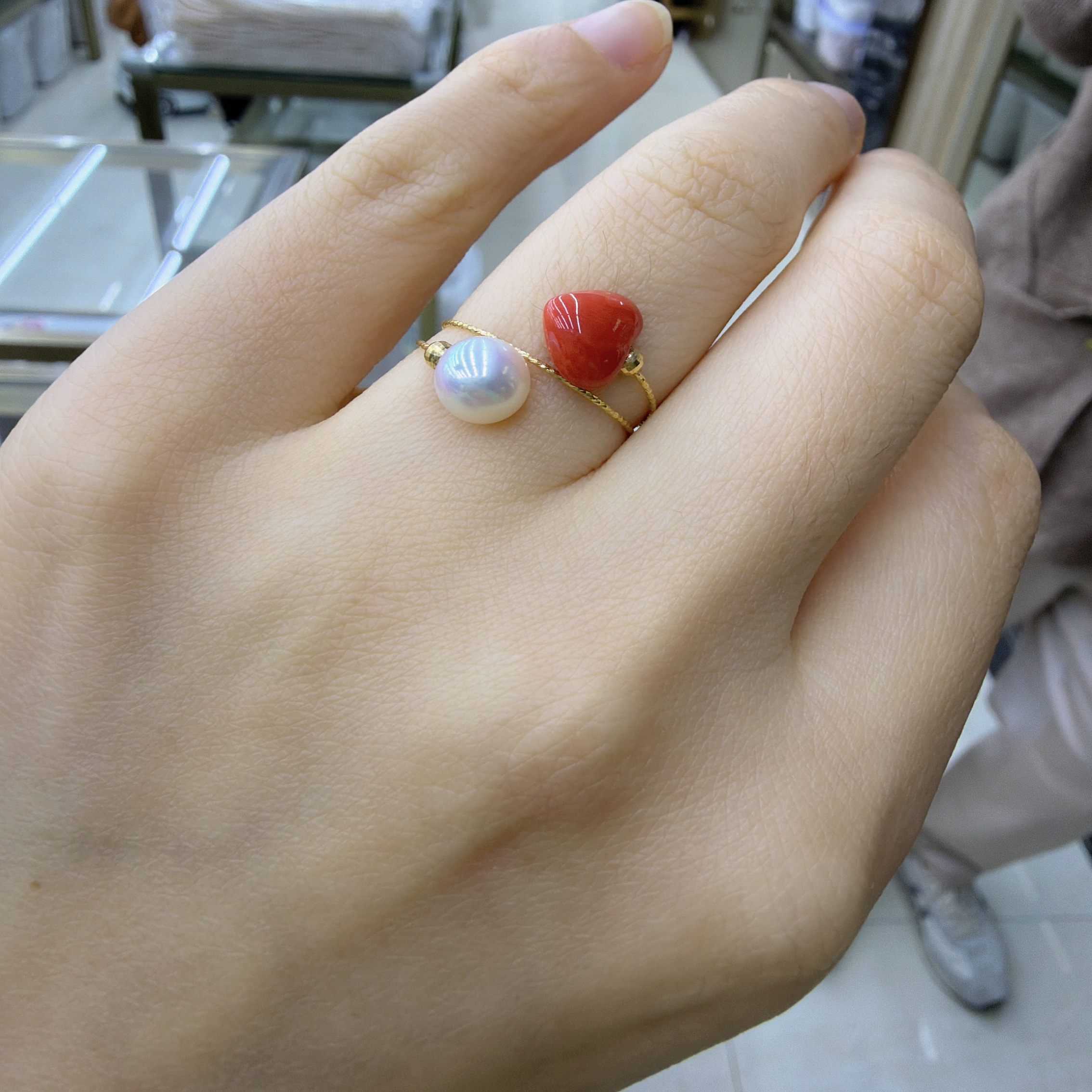 “爱心”戒指 18k 6-7mm 18k  2755H00DY