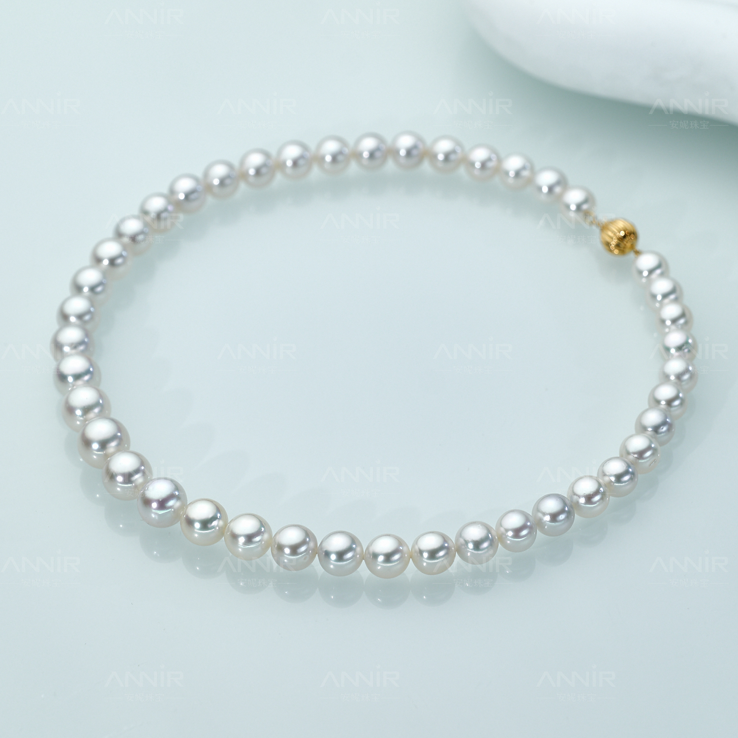 海水澳白珍珠项链 9-12mm 14K金  无优化 954H000DY 不含定位扣