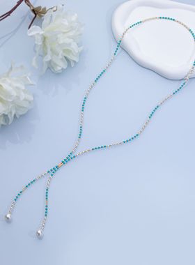 “风铃幻想”淡水baby珍珠毛衣链3-11mm   2544H00DY