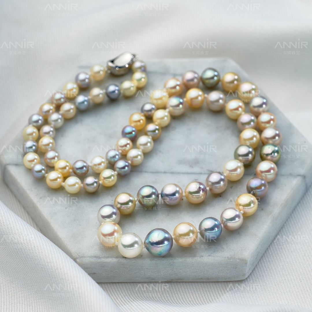 Akoya海水糖果项链5-9mm S925银 340H000DY 不含定位扣