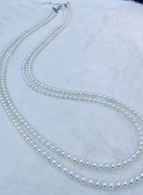 “双排”极光baby珍珠4-5mm长链 S925银 2649H00DY