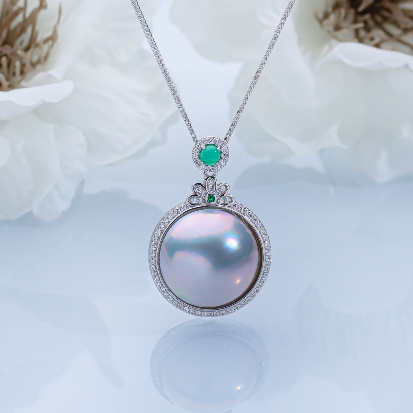 祖师马奄美大岛马贝珍珠吊坠 21-22mm 2684H00DY