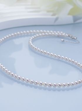 “时光凝露”豆豆链 珍珠项链4-5mm S925 2687H00DY