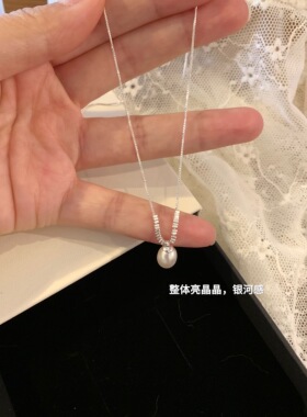 张羞羞925银碎银子珍珠项链春夏