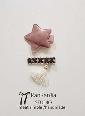 全店选5件包邮 儿童发饰女孩头饰粉紫色星星发夹宝宝刘海碎发边夹