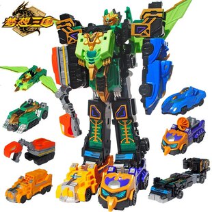 梦想三国黄金版帝王关羽传奇变身器英雄牌传奇巨龙王四合体机器人