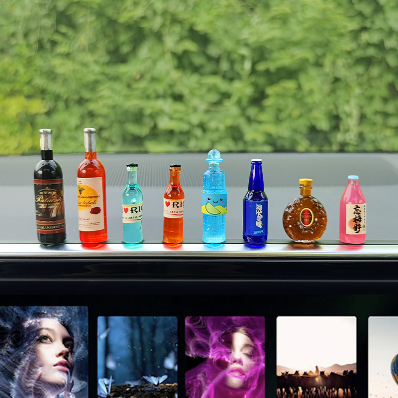 汽车摆件中控台迷你车载酒瓶