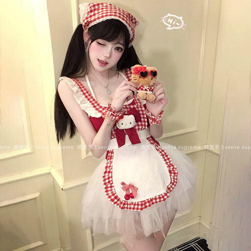 Kitty可爱猫咪女仆制服qqnt套装