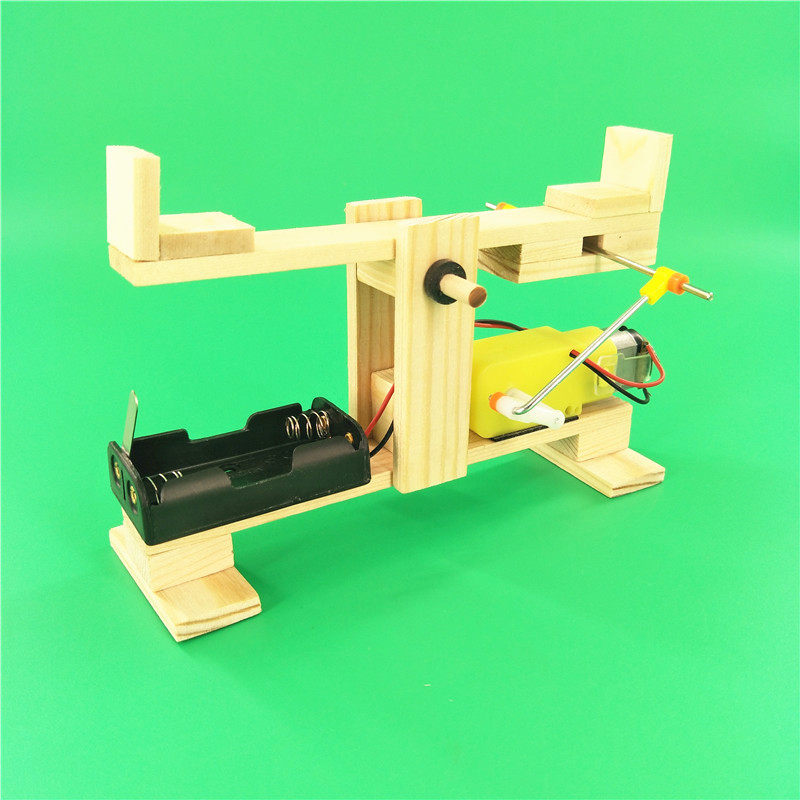diy手工科技小制作小发明材料包电动跷跷板科普模型拼装玩具包邮