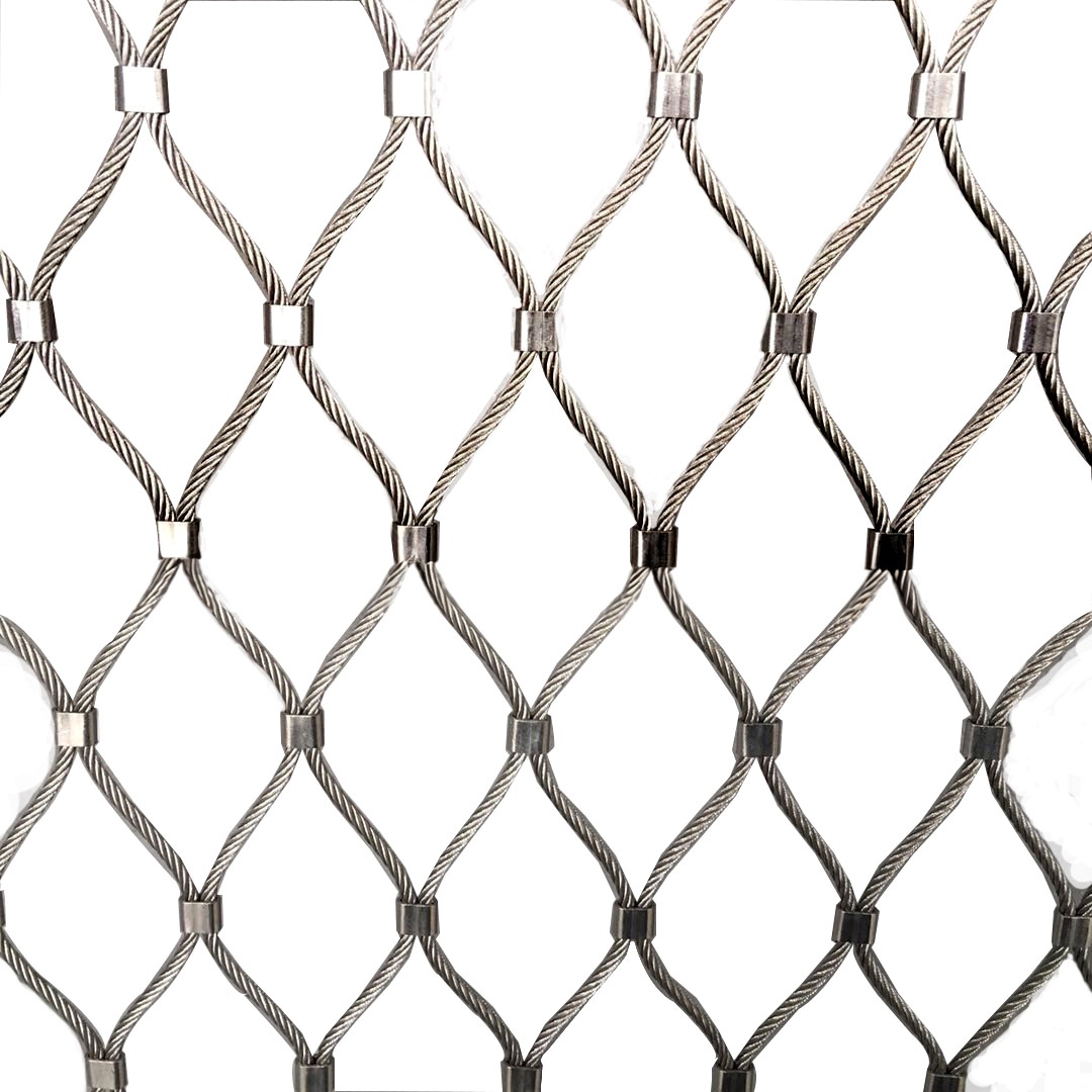不锈钢绳网高空防坠物安全网防坠网动物园装饰编织卡扣安全防护网