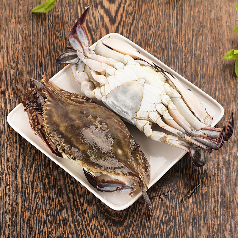 炝蟹宁波特产 腌制咸蟹梭子蟹醉蟹 即食海鲜 呛蟹螃蟹 2只装