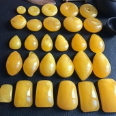 波罗 海琥珀蜜蜡荧光浮盐水光面水滴方牌平安扣蜜蜡吊坠挂件坠子