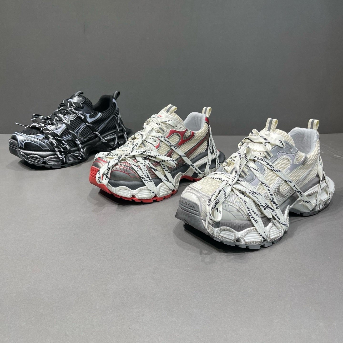 有范男鞋春季厚底增高休闲鞋街拍绑带个性另类牛皮时尚轻奢老爹鞋