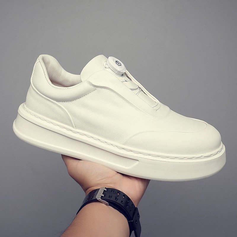 有范男鞋春季厚底增高小白鞋旋转扣舒适透气发型师牛皮个性潮板鞋,流行男鞋,休闲板鞋,淘宝优惠券,粉丝福利购,淘宝优惠卷